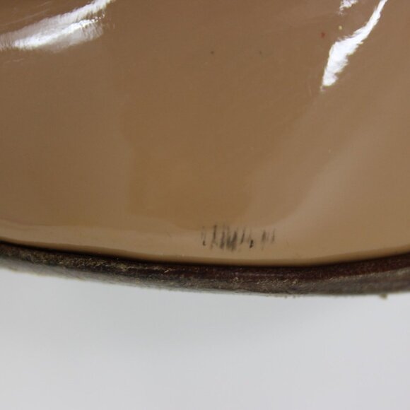 Manolo Blahnik 39.5 US 8.5/9 Nude Pumps Heels Shoes Patent Leather Pointy Toe - Picture 12 of 16